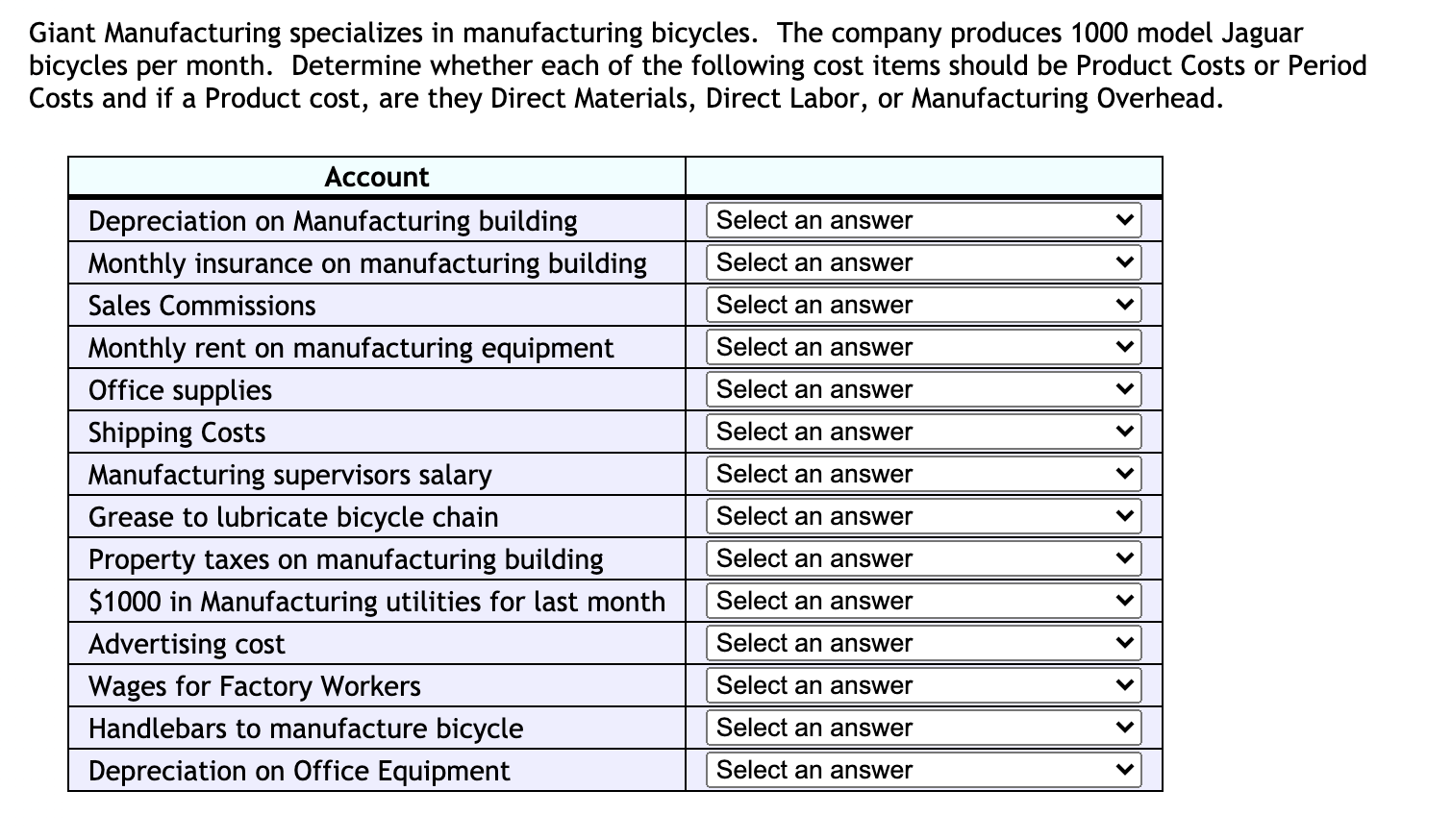 Giant discount manufacturing company