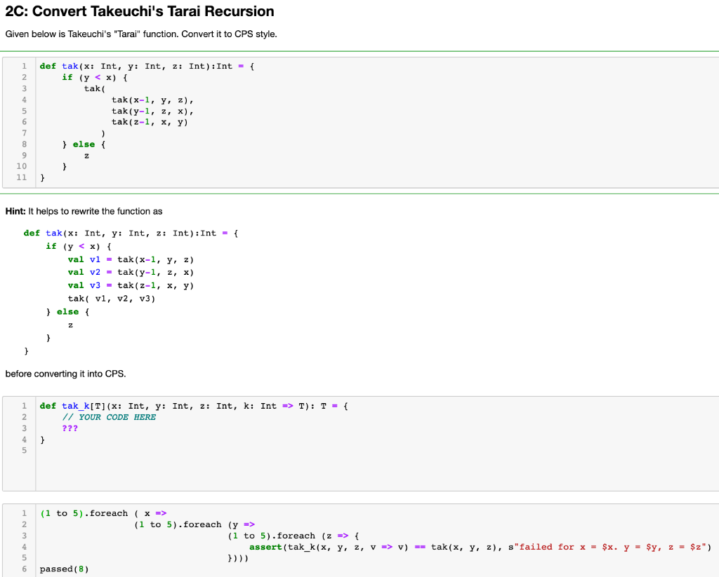 In Scala. Use of var, for/while loops not allowed. | Chegg.com