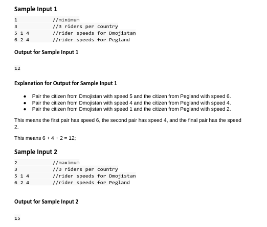 Solved Problem Description: Since time immemorial, the | Chegg.com