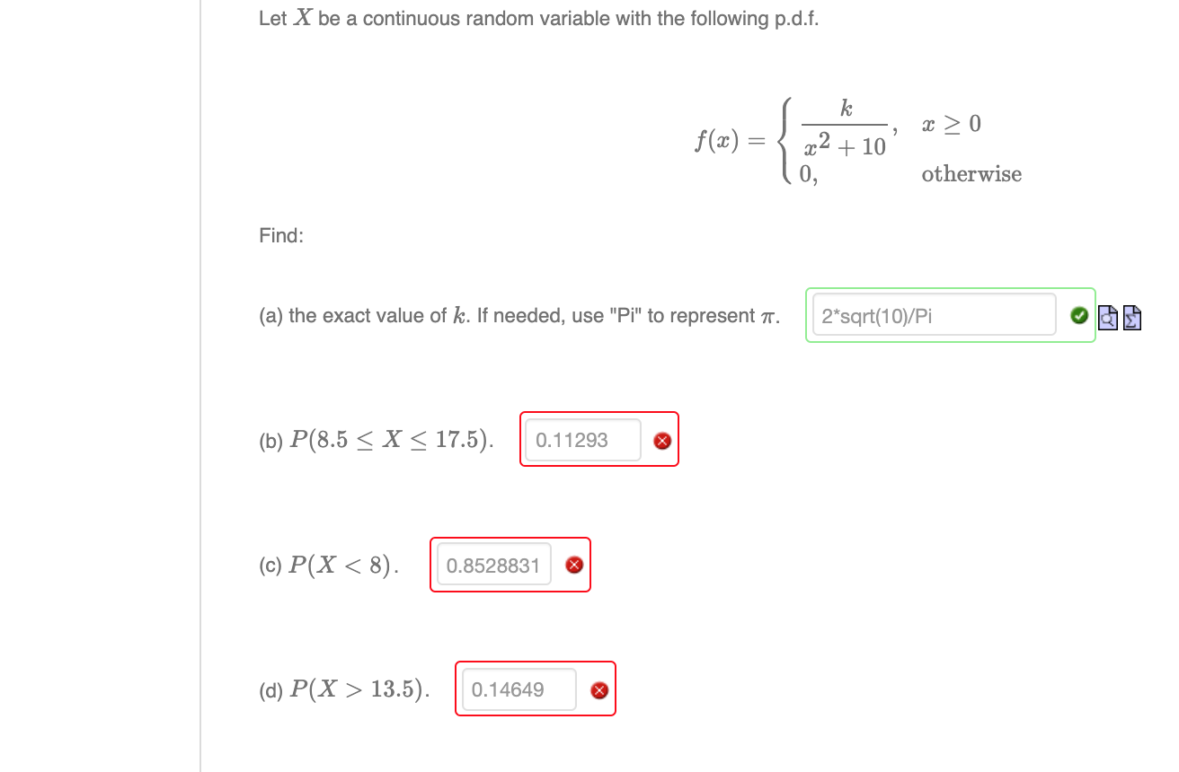 Solved Let X Be A Continuous Random Variable With The | Chegg.com