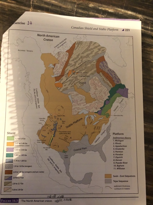 Solved ercise 14 Canadian Shield and Stable Platform 4221 | Chegg.com