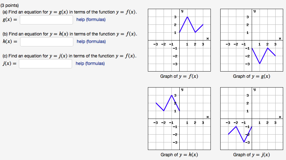 Solved 3 Points A Find An Equation For Y G X In Terms Chegg Com