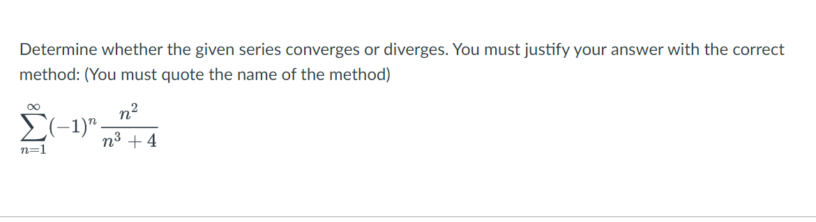 Solved Determine whether the given series converges or | Chegg.com