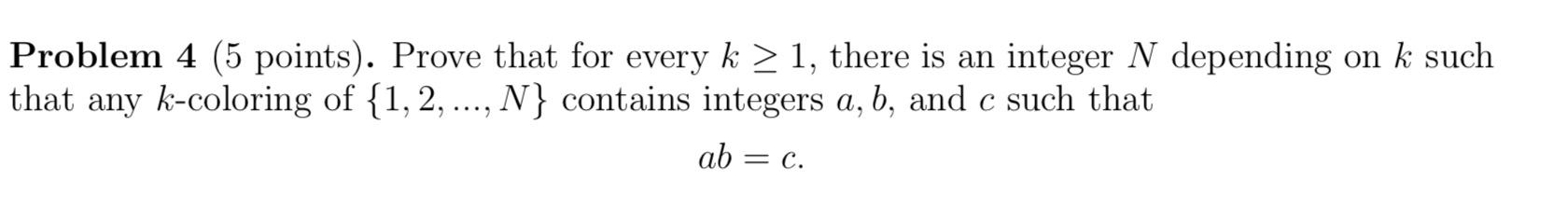 Solved Problem 4 (5 points). Prove that for every k > 1, | Chegg.com