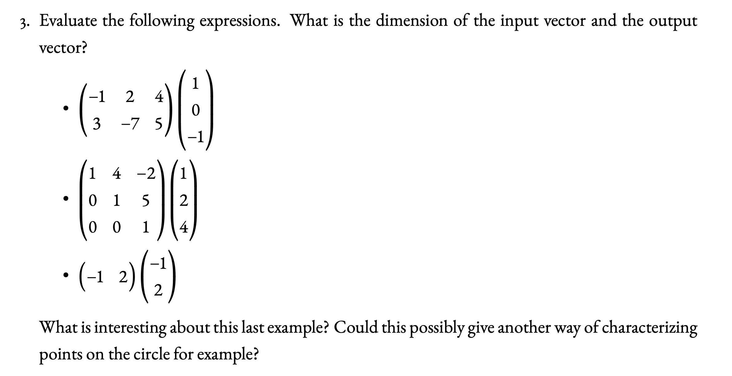 Solved 3. Evaluate the following expressions. What is the | Chegg.com