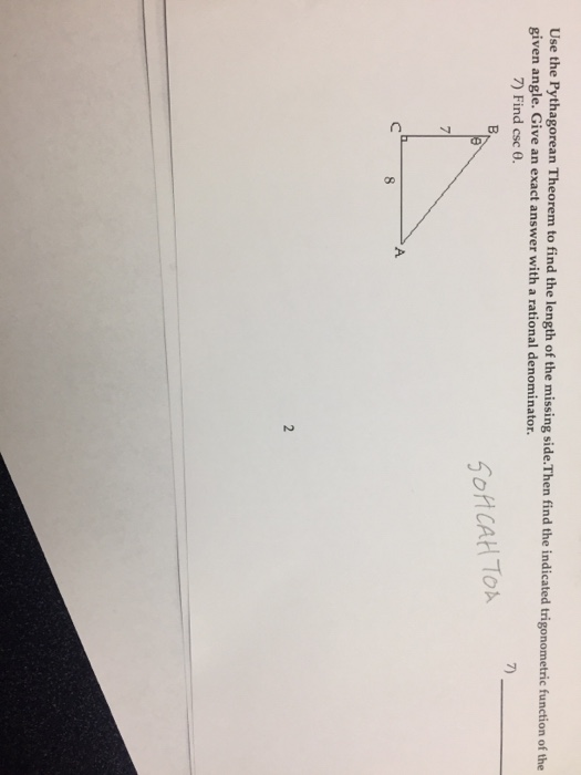 Solved Use The Pythagorean Theorem To Find The Length Of The | Chegg.com