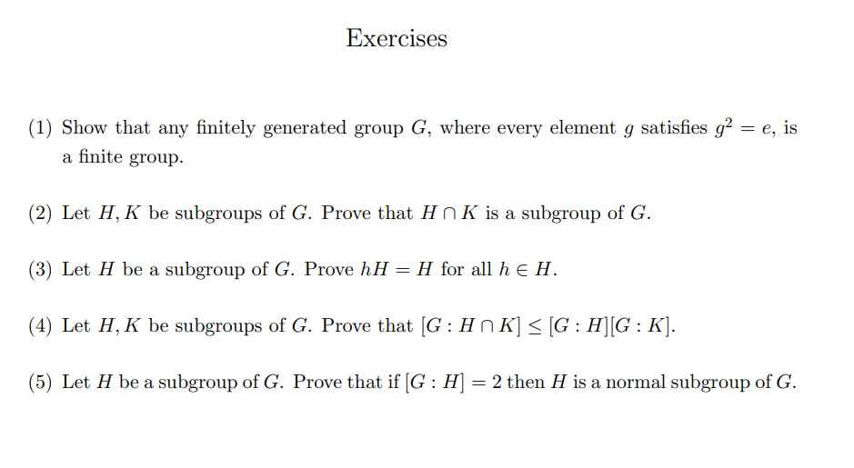 Solved 1 Show That Any Finitely Generated Group G Where