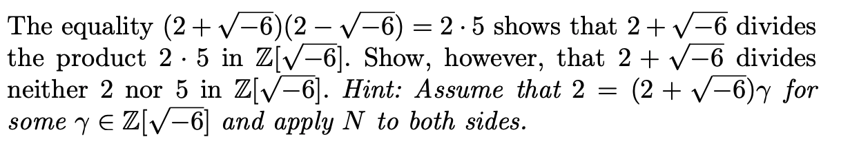 Solved In this exercise, V-6 denotes a fixed square root of | Chegg.com