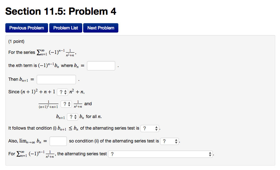 Solved Section 11.5: Problem 4 Previous Problem Problem List | Chegg.com