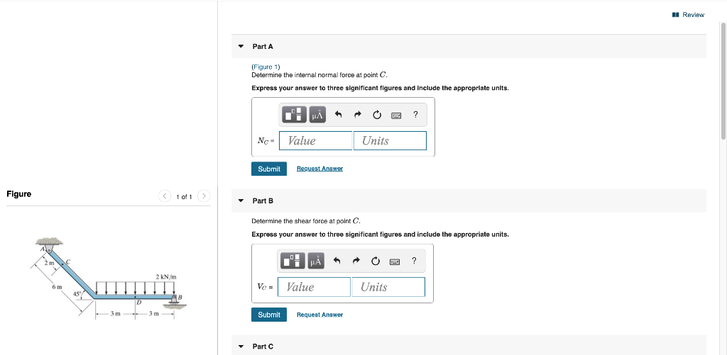 Solved Review Part A (Figure 1) Determine the internal | Chegg.com