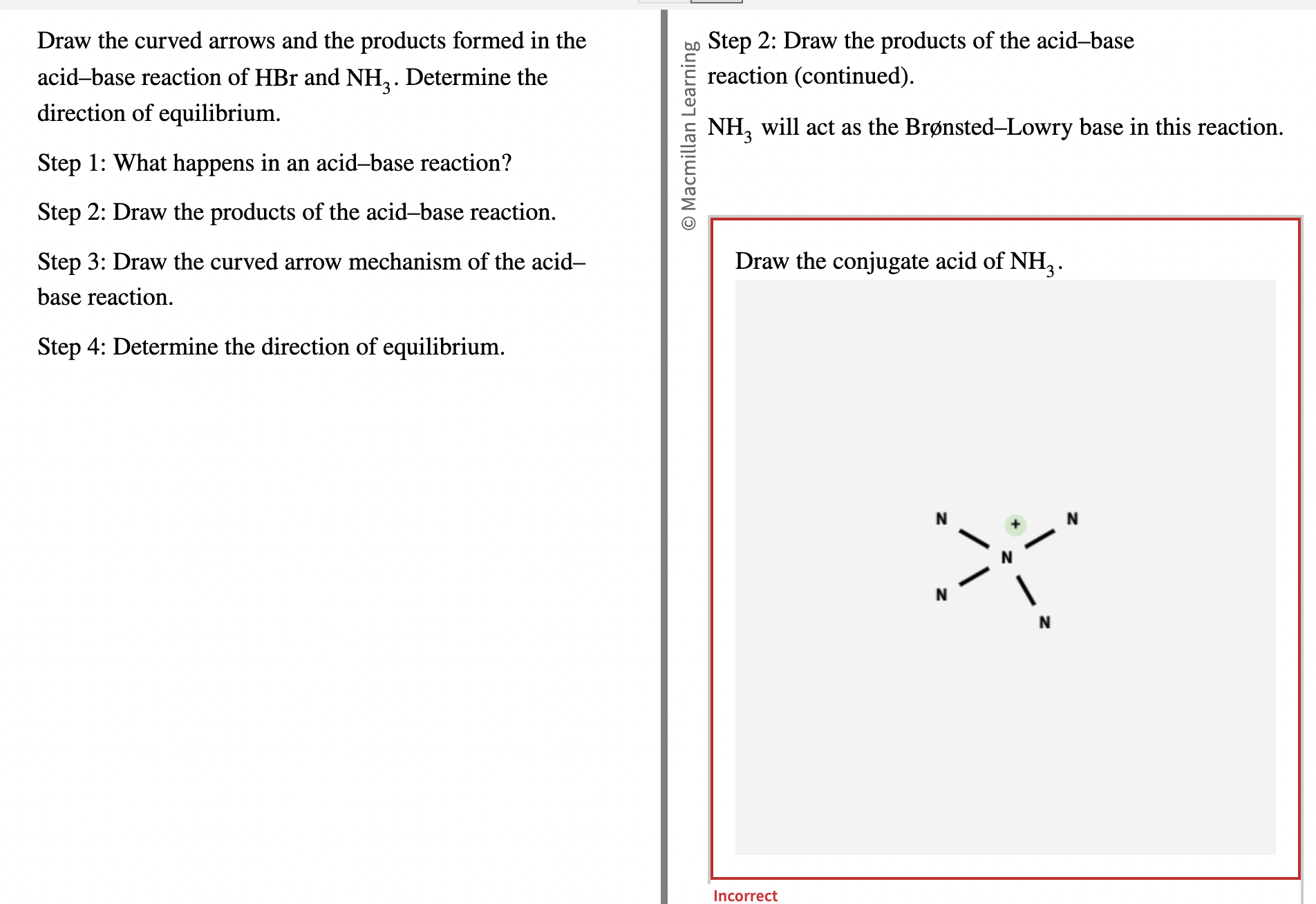 Which Choice Represents The Products Of The Acid Base Reaction Shown Below