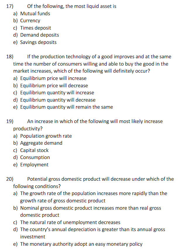 solved-17-of-the-following-the-most-liquid-asset-is-a-chegg