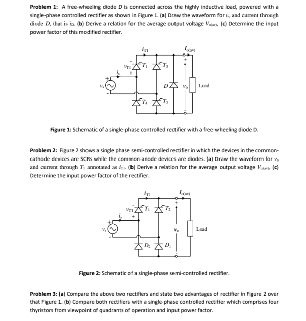 Solved Problem 1 A freewheeling diode D is connected
