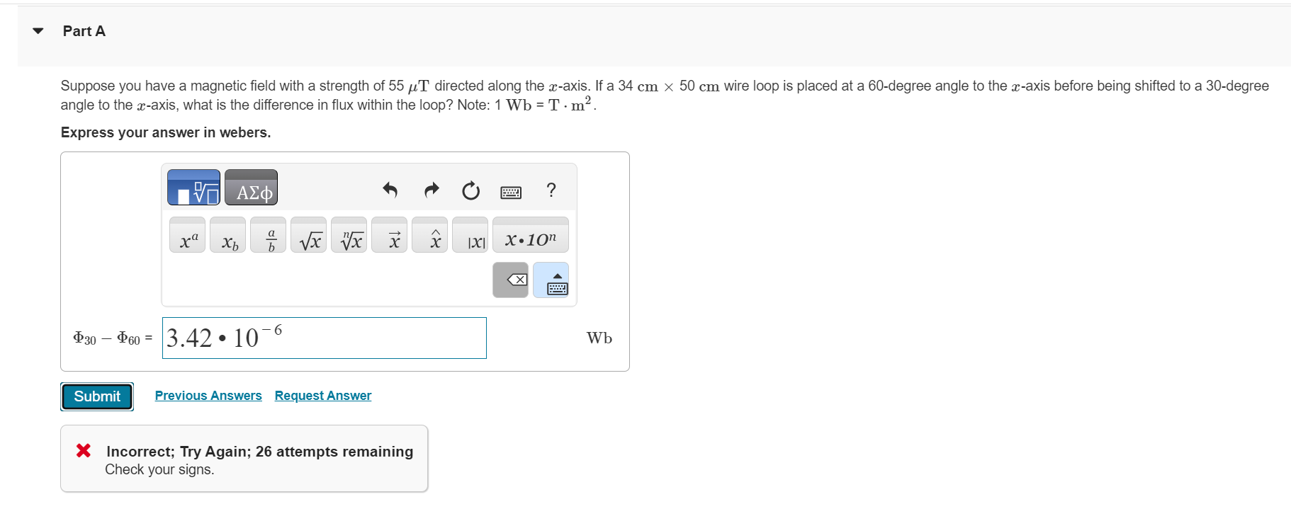 Solved Suppose you have a magnetic field with a strength of | Chegg.com