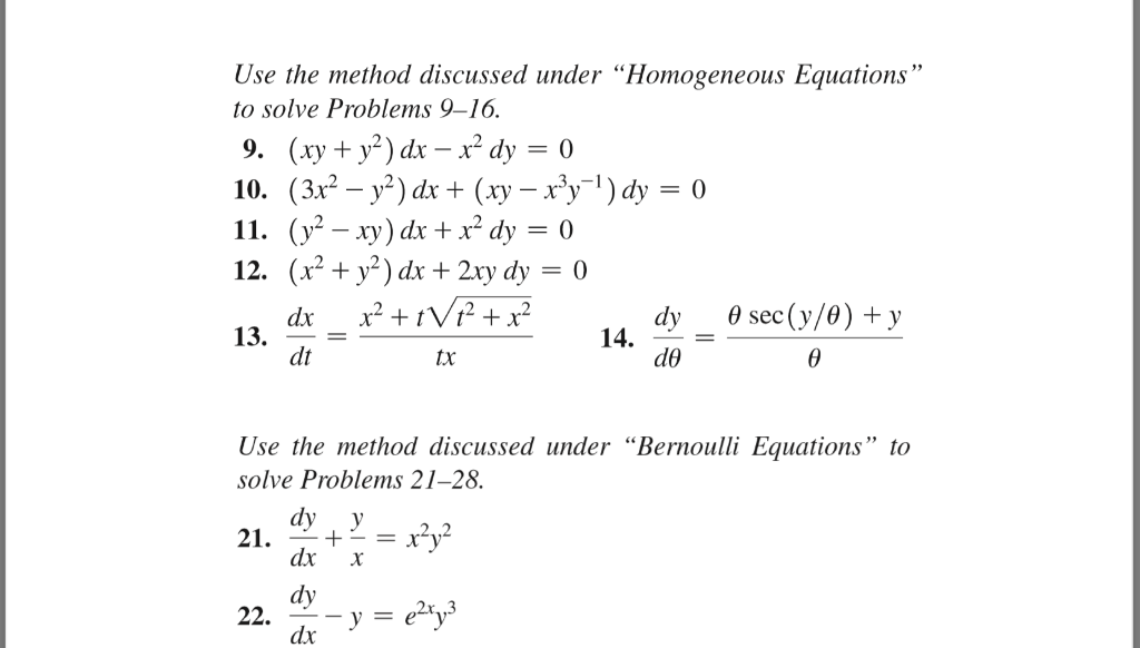 Solved Use the method discussed under "Homogeneous