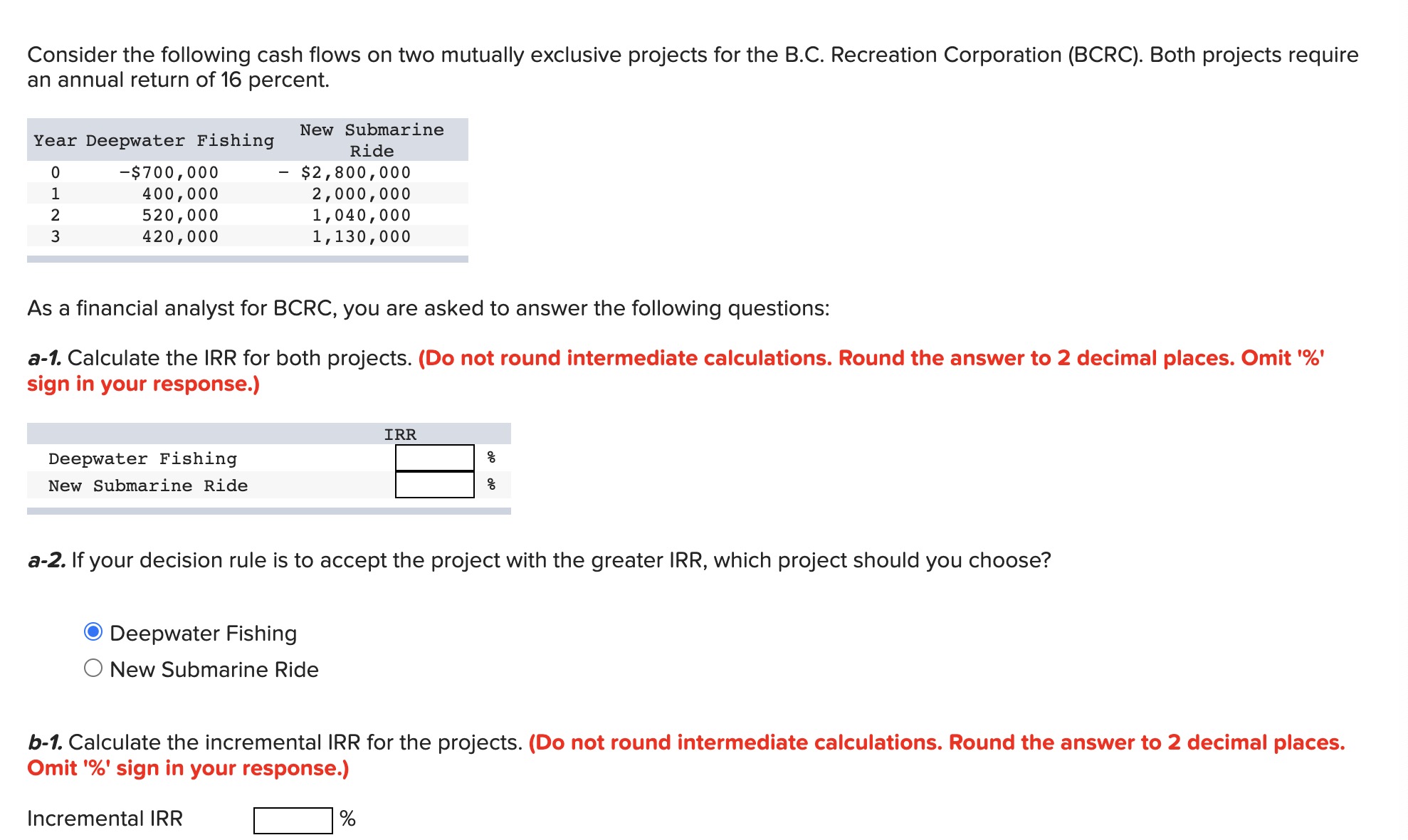 Solved Consider The Following Cash Flows On Two Mutually Chegg