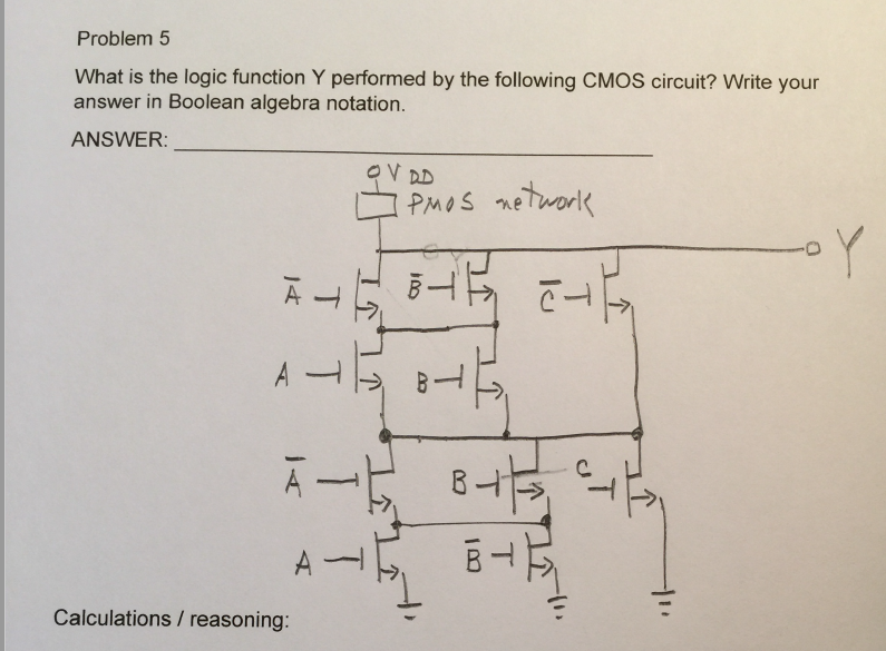 Solved Problem 5 What is the logic function Y performed by | Chegg.com