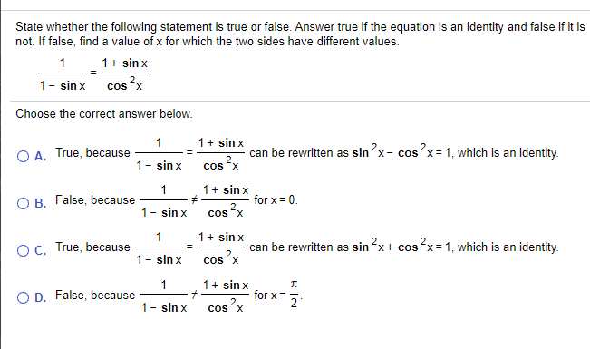 Solved State whether the following statement is true or | Chegg.com