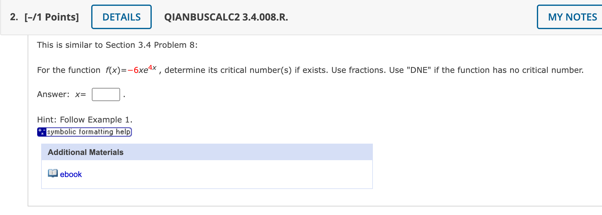 Solved This is similar to Section 3.4 Problem 2 : For the | Chegg.com