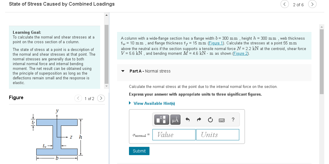 Solved Part B - Shear stress Calculate the magnitude of the | Chegg.com