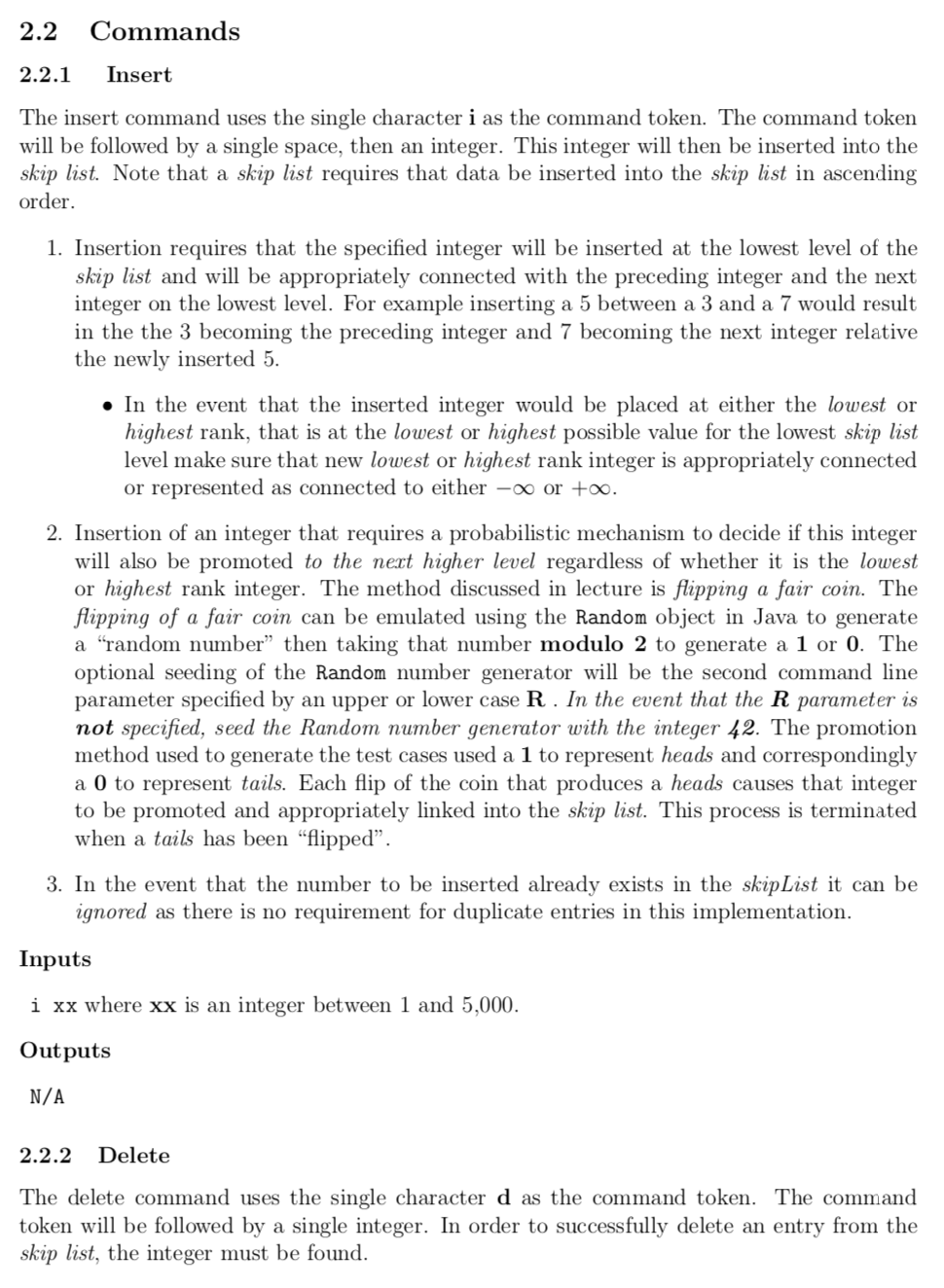 Solved Question 3 Recall that a skip list is a linked list