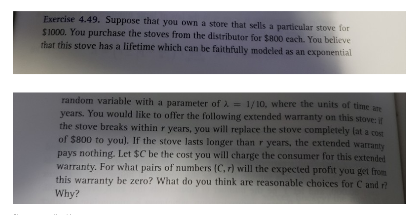 Solved Exercise 4.49. Suppose that you own a store that | Chegg.com