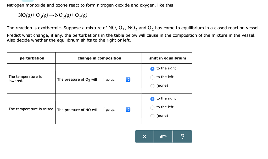 Solved Nitrogen monoxide and ozone react to form nitrogen