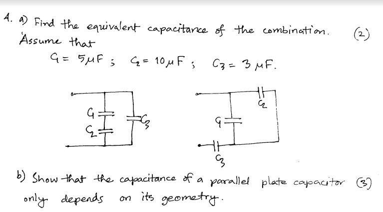 A A Find The Equivalent Capacitance Of The Chegg Com