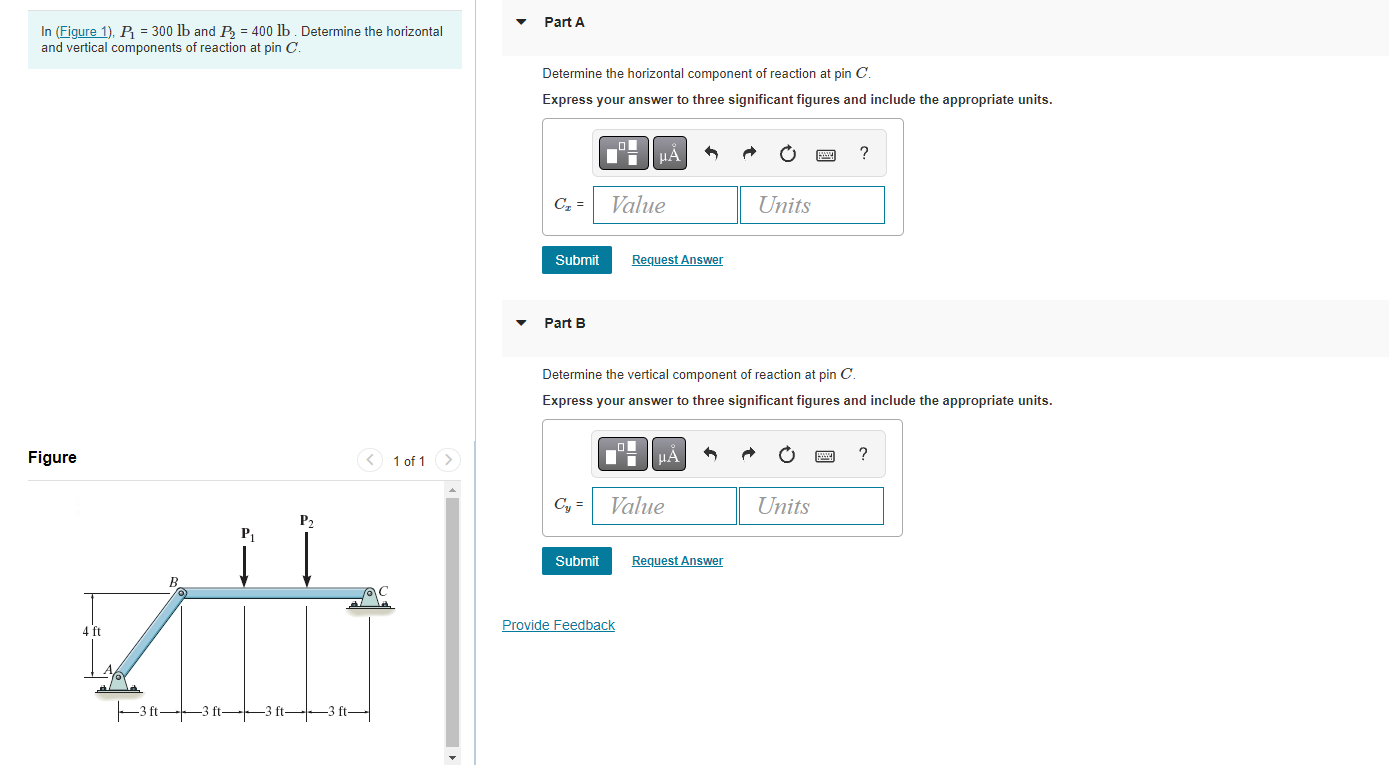 Solved In (Figure 1), P1=300lb And P2=400lb. Determine The | Chegg.com