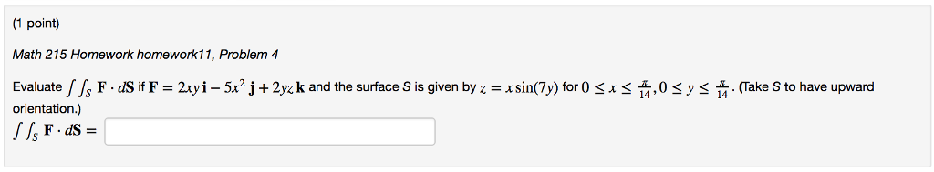 Solved (1 point) Math 215 Homework homework11, Problem 4 | Chegg.com