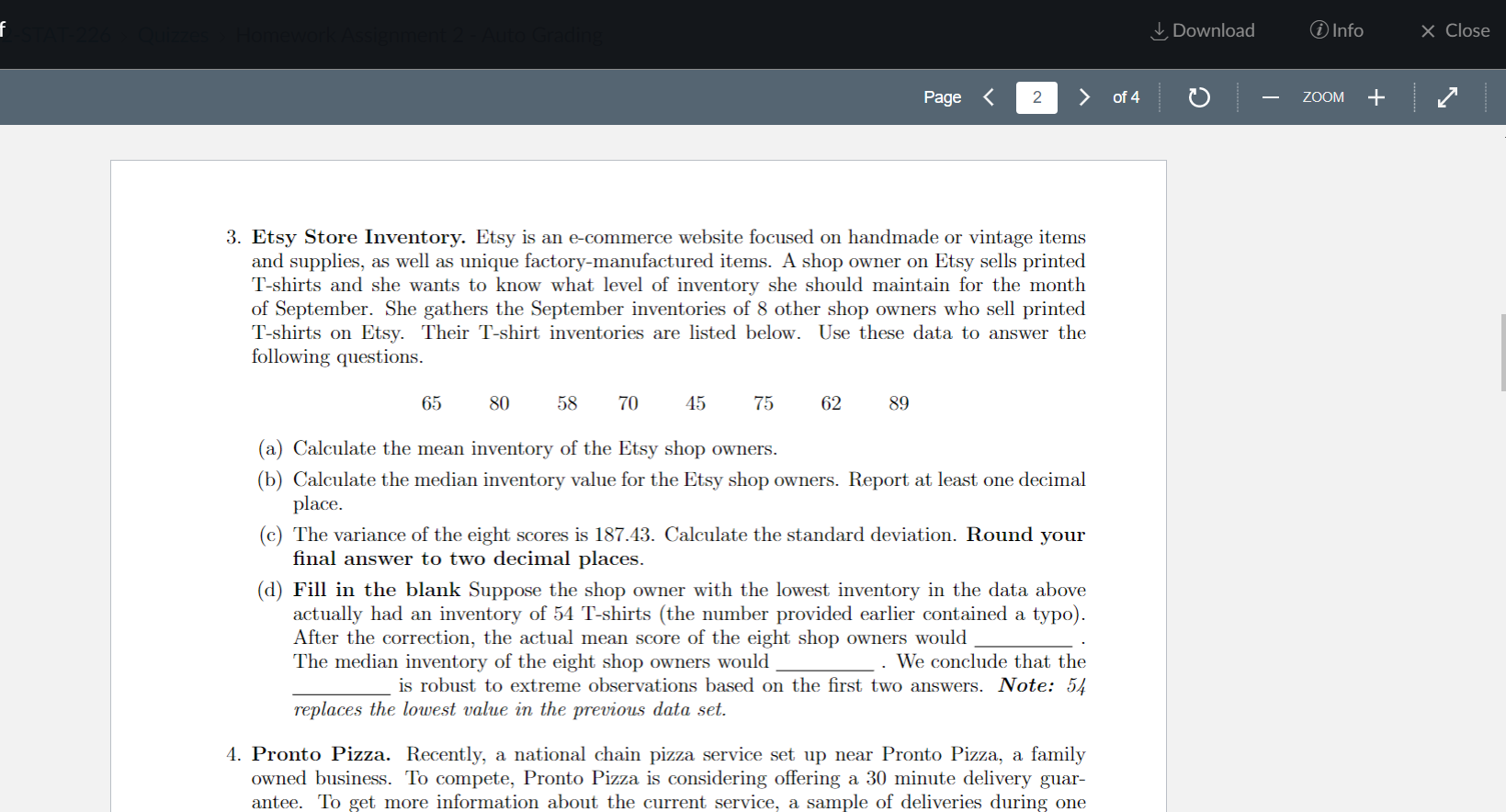Solved 3. Etsy Store Inventory. Etsy is an