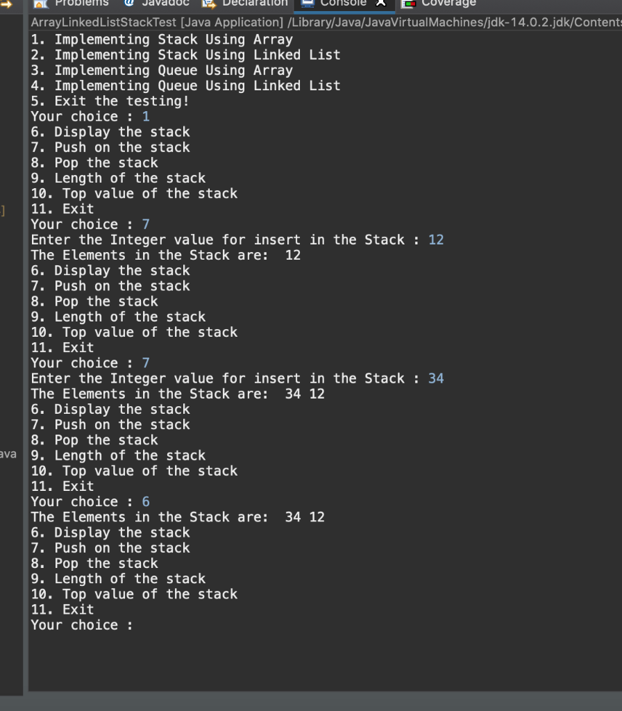 Data Structure (JAVA): Note: I cannot put my code | Chegg.com