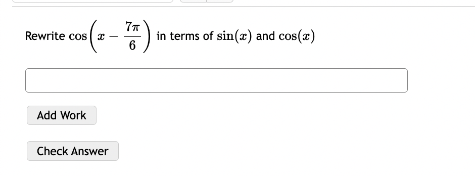 \( \cos \left(x-\frac{7 \pi}{6}\right) \)