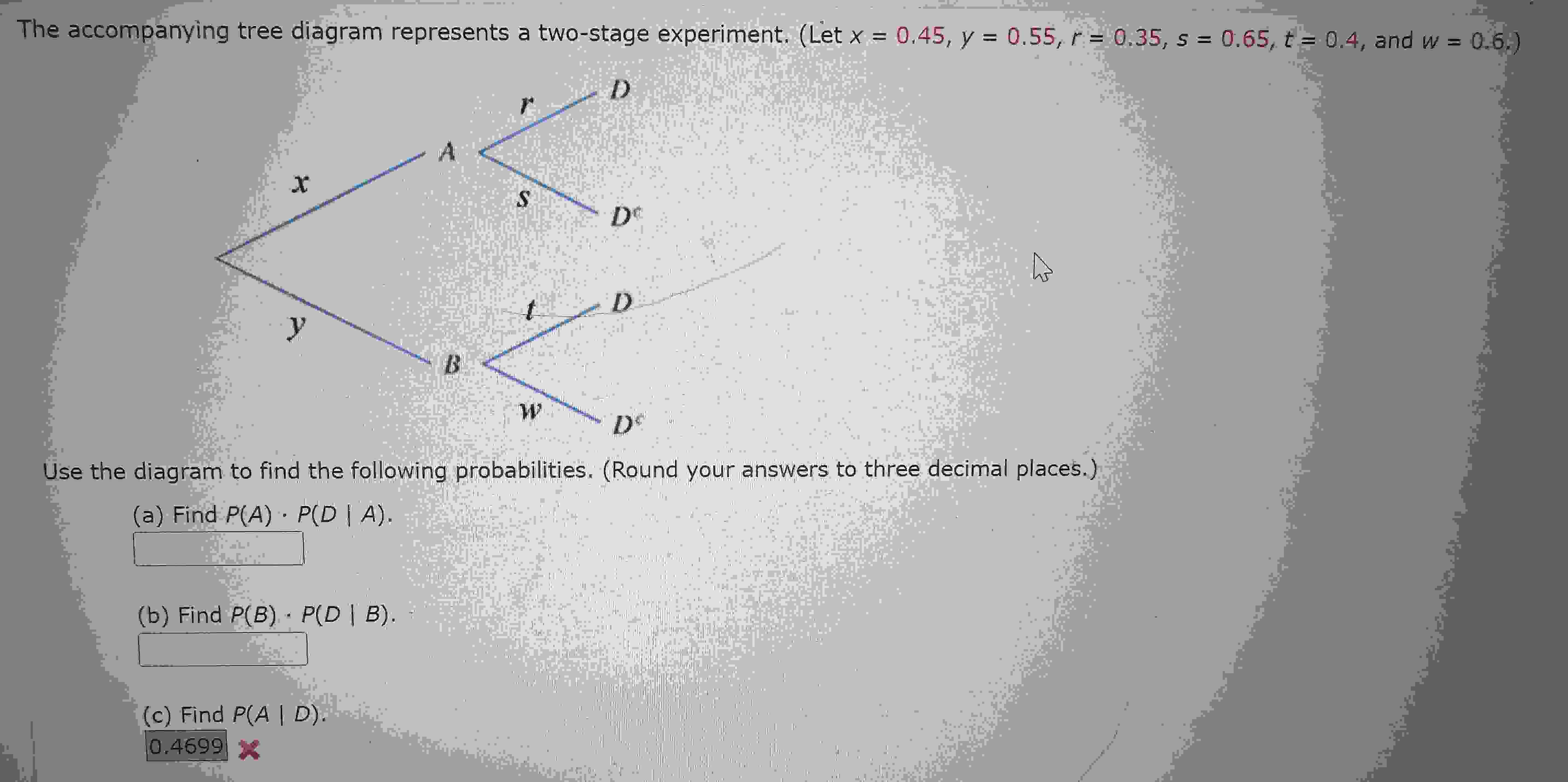 Solved The accompanying tree diagram represents a two-stage | Chegg.com
