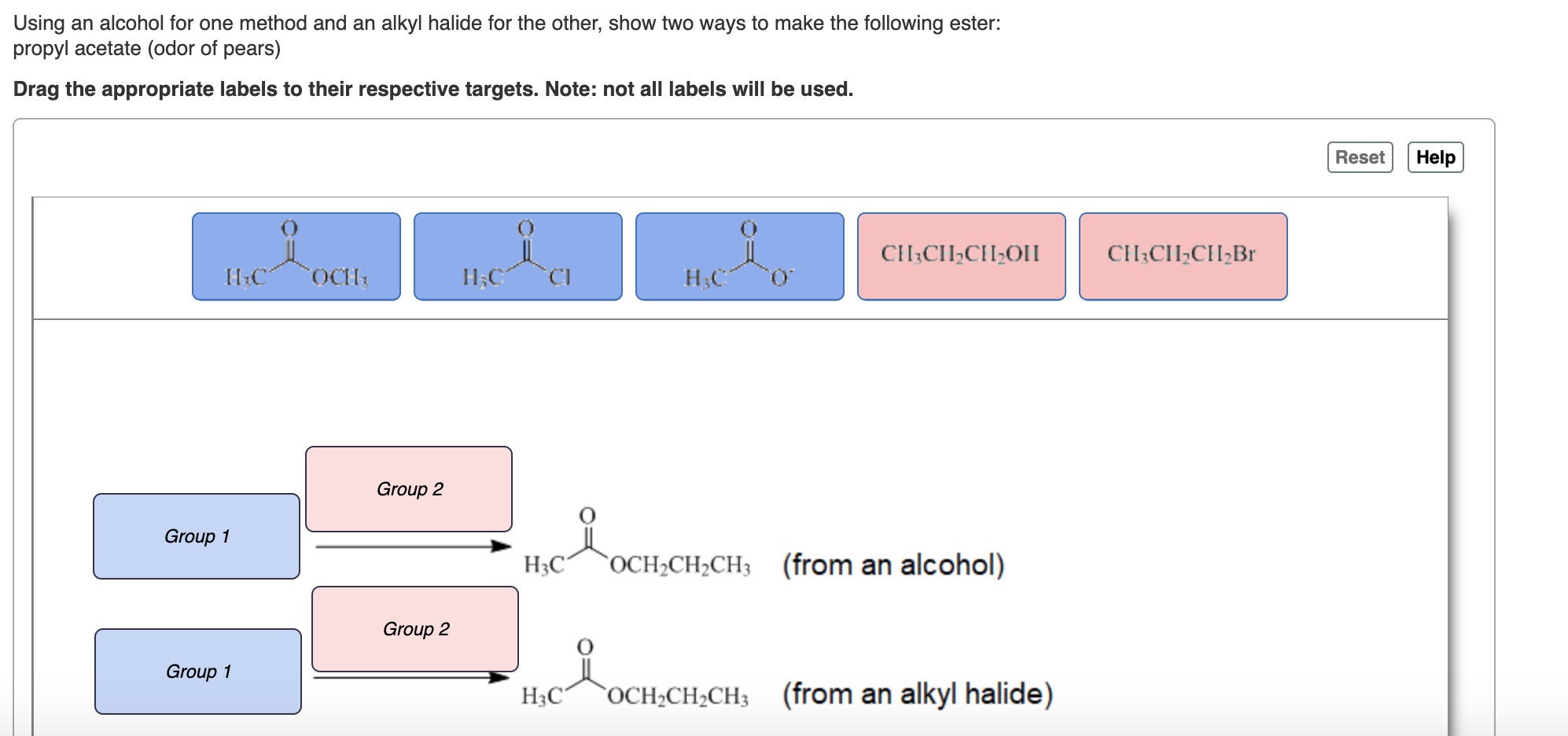 Solved Using an alcohol for one method and an alkyl halide | Chegg.com