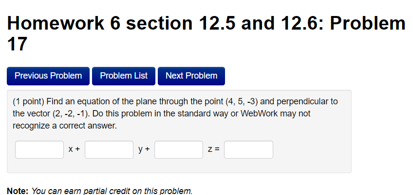 Solved Homework 6 section 12.5 and 12. 15 Previous Problem | Chegg.com