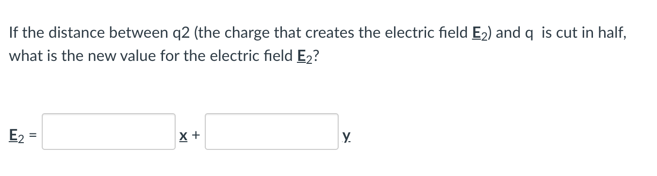 Solved If the electric field due to two charges at the field | Chegg.com