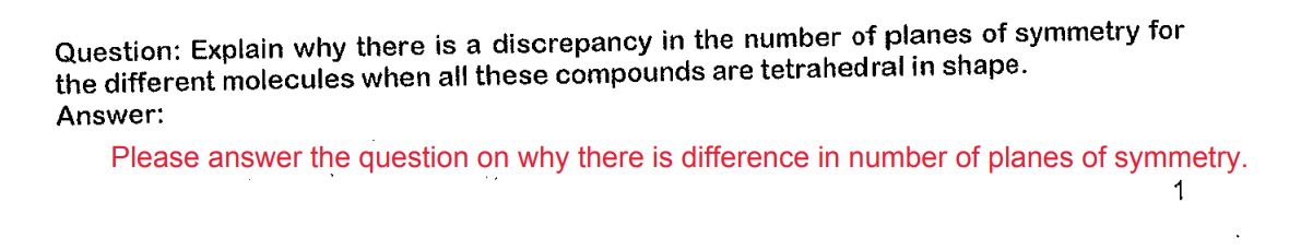 Question: Explain why there is a discrepancy in the | Chegg.com