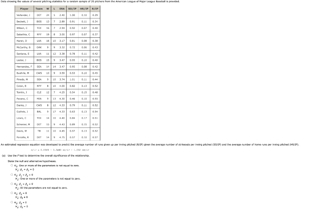Solved A/ID - 0.5365−0.248390/13+1.032EM/IP (a) Use the F | Chegg.com