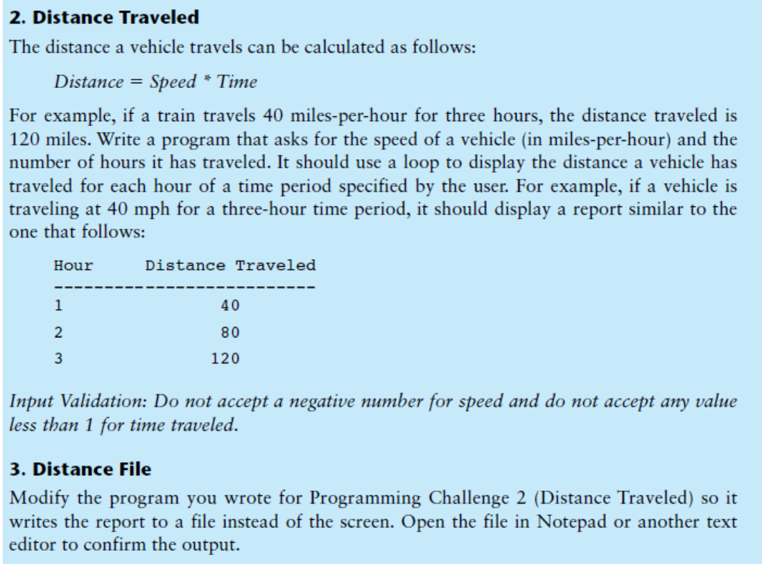 Solved 2. Distance Traveled The Distance A Vehicle Travels | Chegg.com