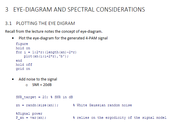 3 EYE-DIAGRAM AND SPECTRAL CONSIDERATIONS 3.1 | Chegg.com