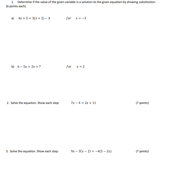 Solved 1. Determine if the value of the given variable is a | Chegg.com