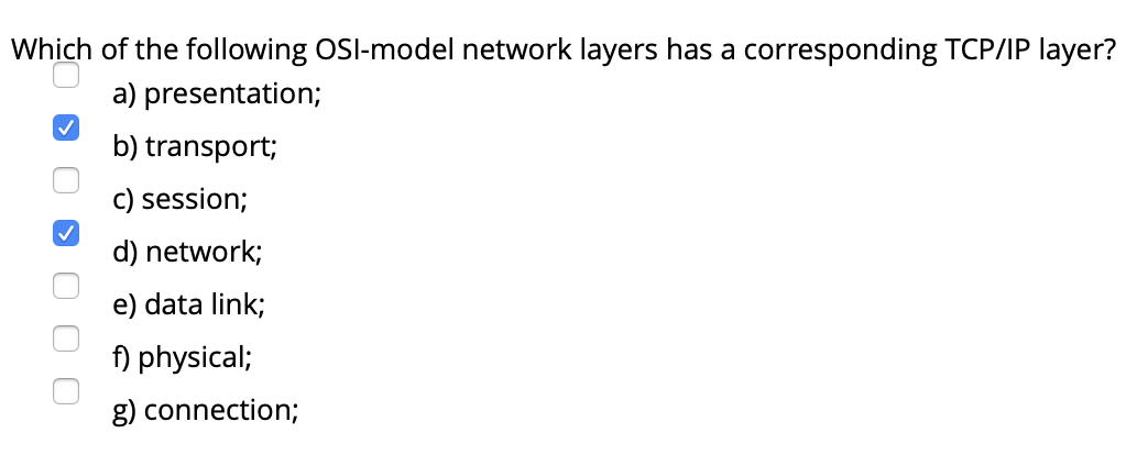 Solved Which Of The Following OSI-model Network Layers Has A | Chegg.com