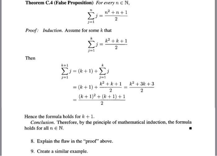 Solved Theorem C.4 (False Proposition) For every nEN, , n2 | Chegg.com