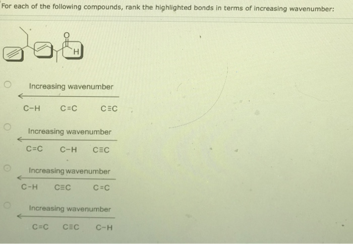Solved For each of the following compounds, rank the | Chegg.com