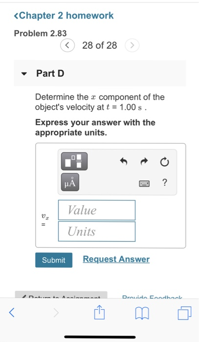 Solved Chapter 2 homework Problem 2.83 28 of 28 Constants | Chegg.com