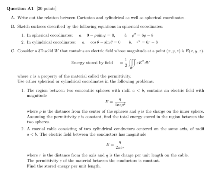 Solved Write out the relation between Cartesian and | Chegg.com