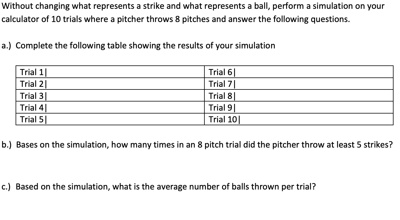 Without changing what represents a strike and what