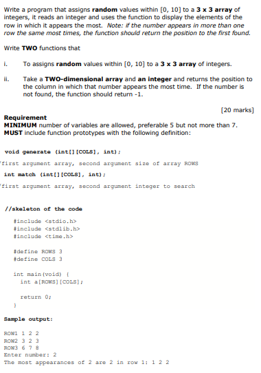 Solved Write a program that assigns random values within [0, | Chegg.com