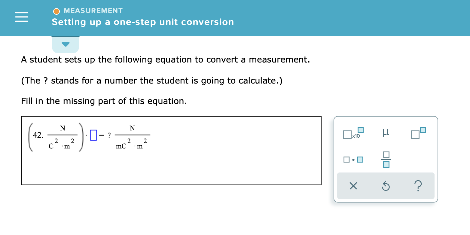 Solved O MEASUREMENT Setting Up A One-step Unit Conversion A | Chegg.com